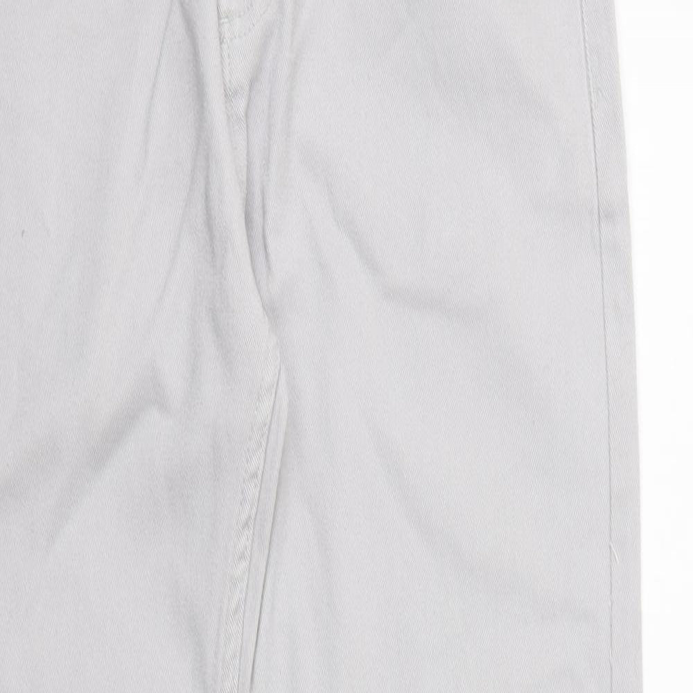 Denim & Co. Womens Grey Cotton Skinny Jeans Size 10 L32 in Slim Zip