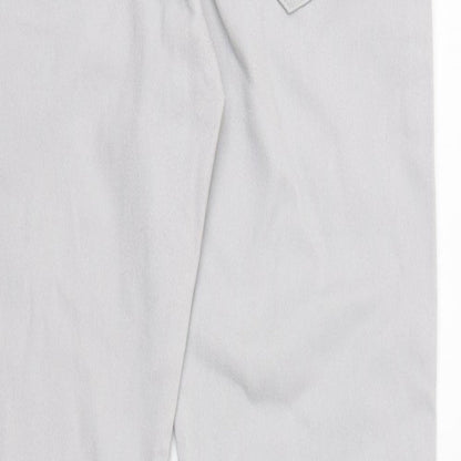 Denim & Co. Womens Grey Cotton Skinny Jeans Size 10 L32 in Slim Zip