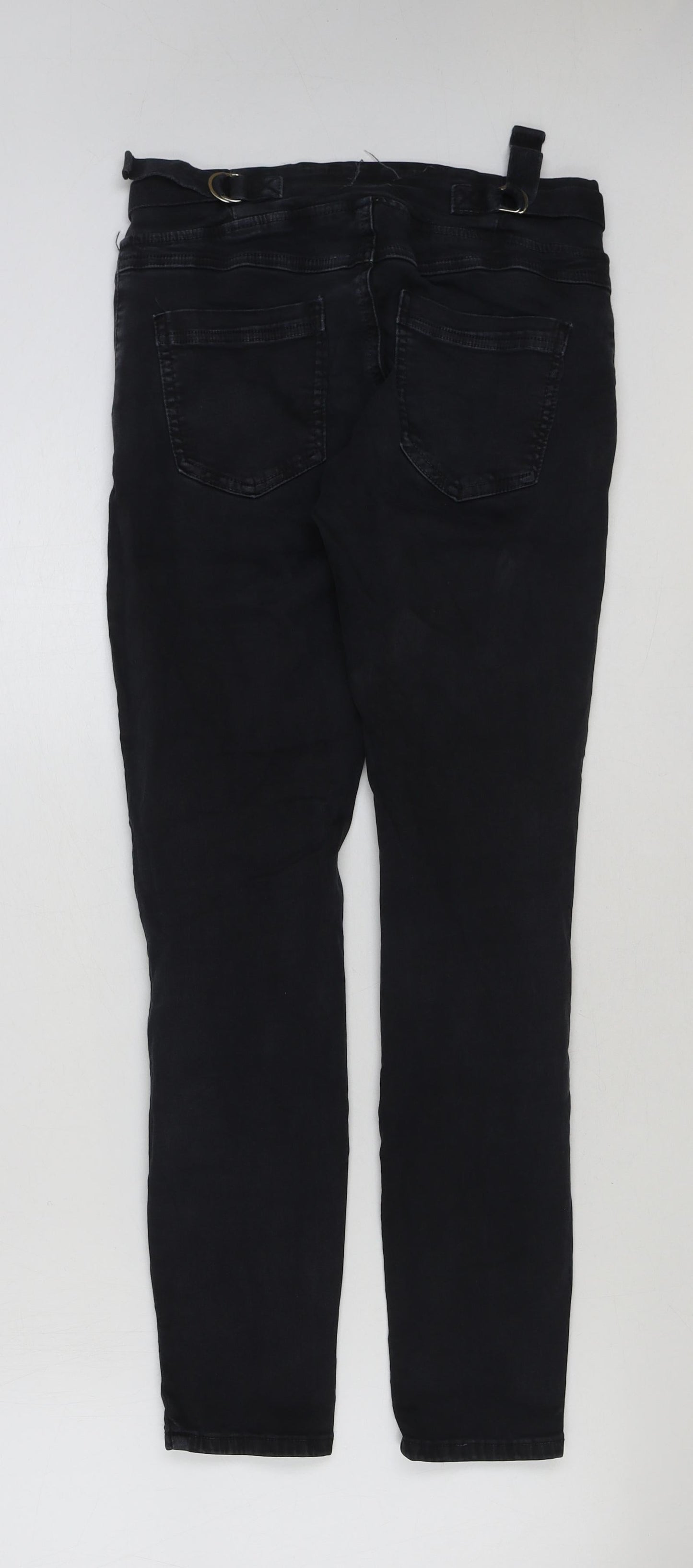 Preworn Mens Black Cotton Trousers Size S L29 in Regular