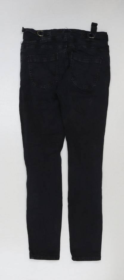 Preworn Mens Black Cotton Trousers Size S L29 in Regular