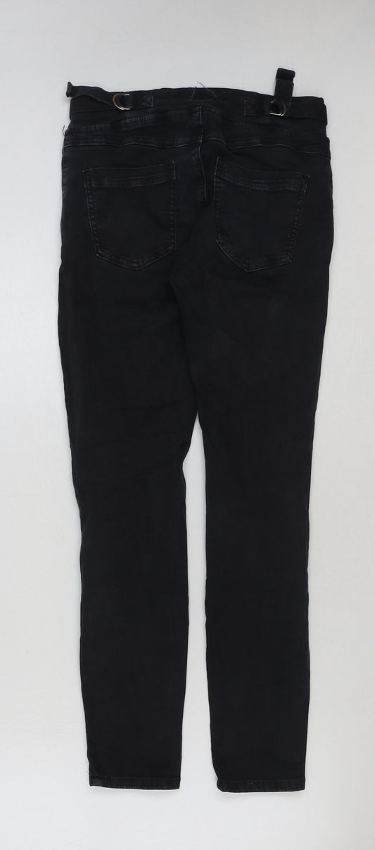 Preworn Mens Black Cotton Trousers Size S L29 in Regular