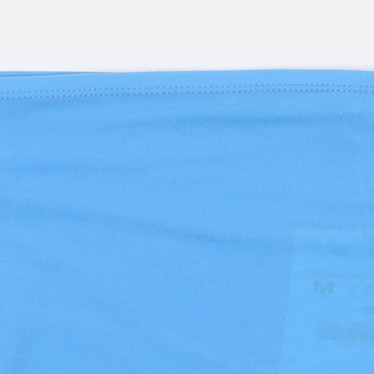 Zara Womens Blue Polyester Cropped T-Shirt Size M Off the Shoulder