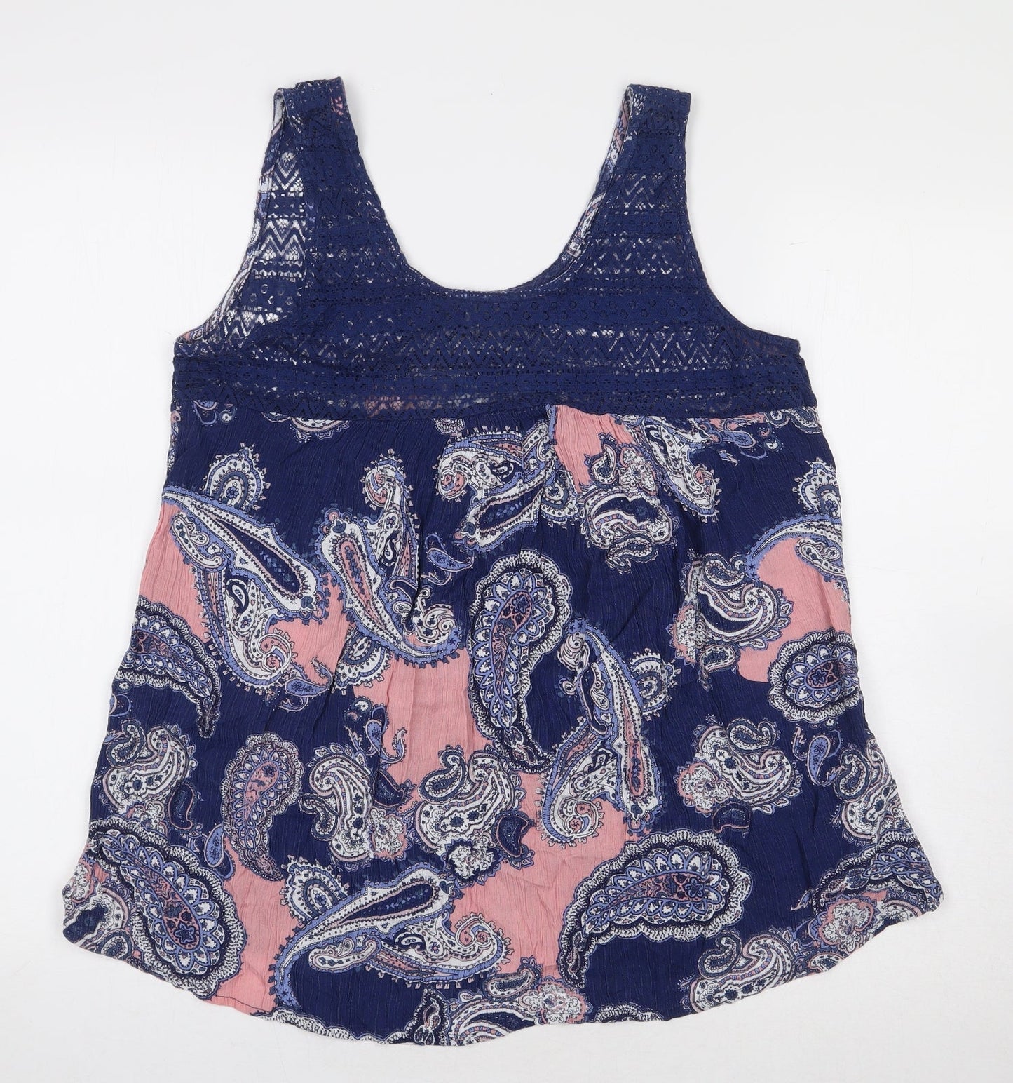 Womens UK Size 12 Principles Blue Basic Tank