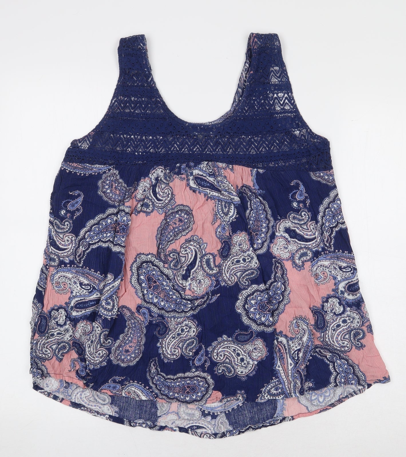 Womens UK Size 12 Principles Blue Basic Tank