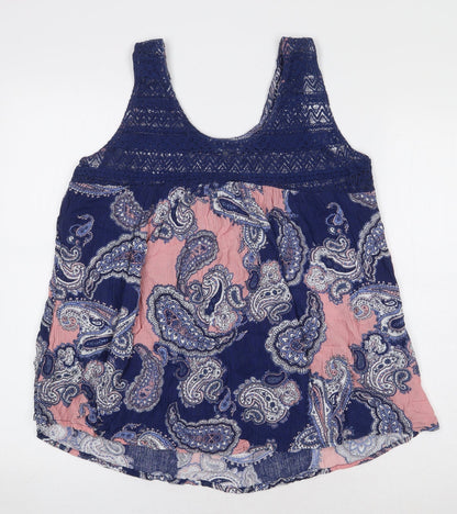 Womens UK Size 12 Principles Blue Basic Tank