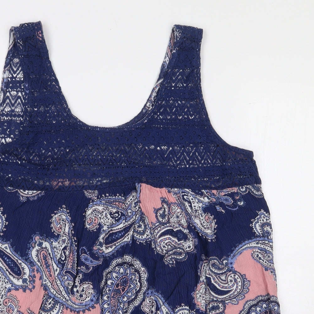 Womens UK Size 12 Principles Blue Basic Tank