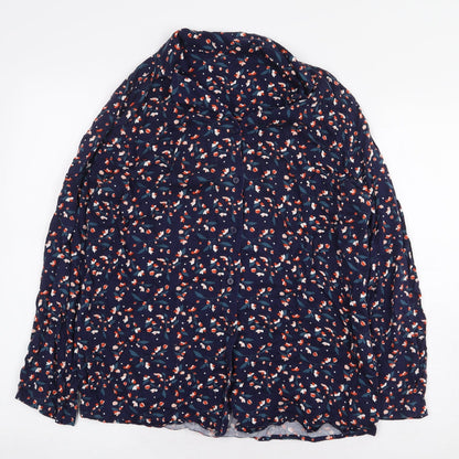 Womens UK Size M Preworn Blue Basic Button-Up