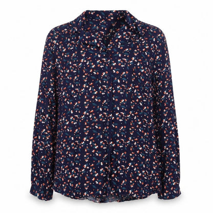 Womens UK Size M Preworn Blue Basic Button-Up