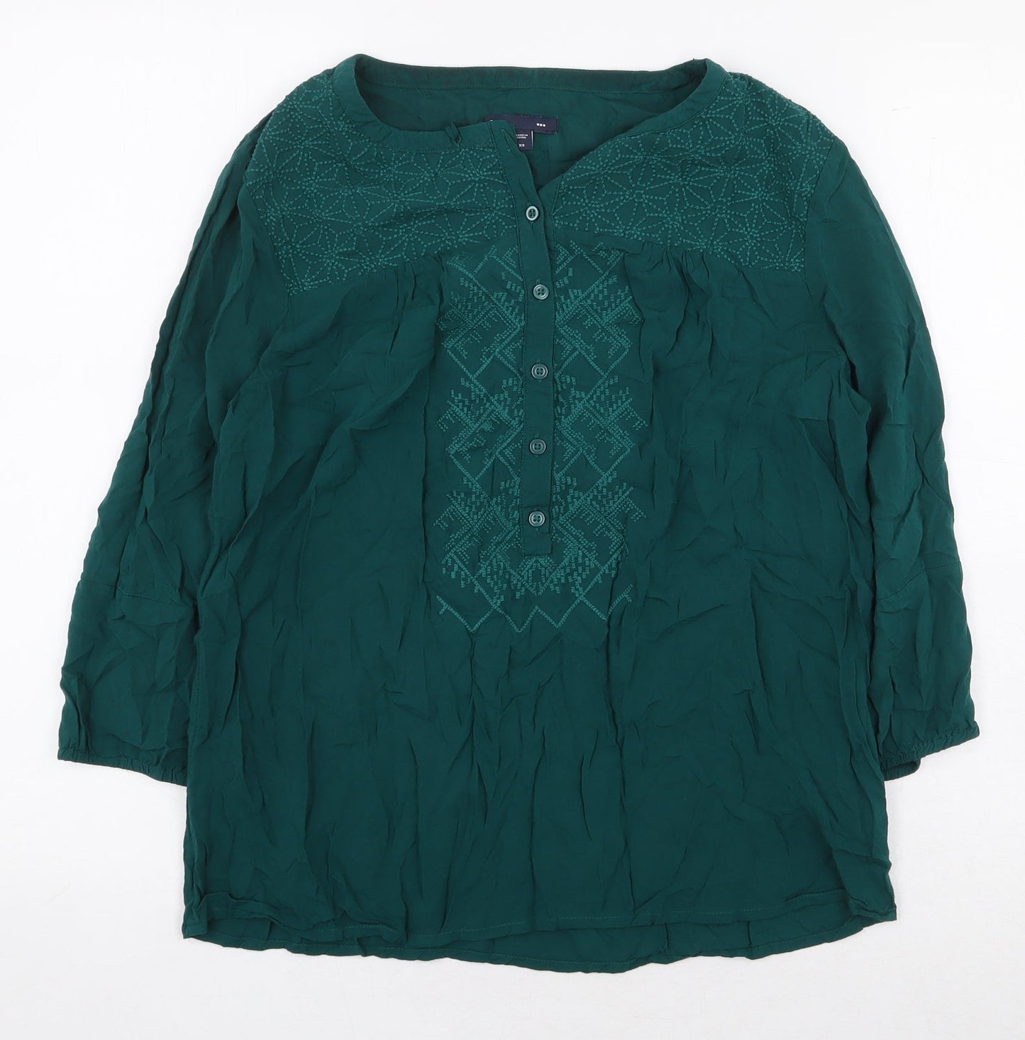 Womens UK Size XS Gap Green Basic Blouse
