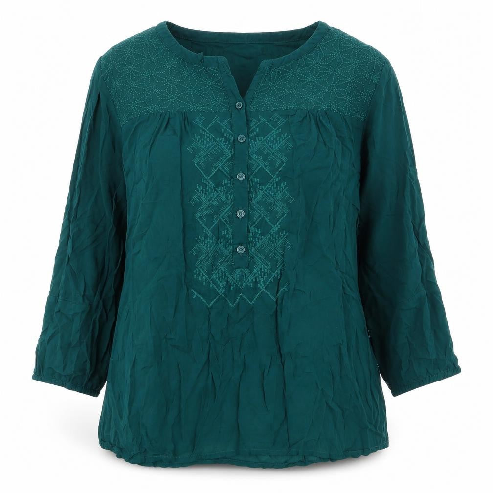 Womens UK Size XS Gap Green Basic Blouse