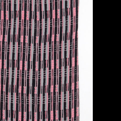 NEXT Womens Multicoloured Geometric Polyester Pencil Dress Size 10 V-Neck Zip