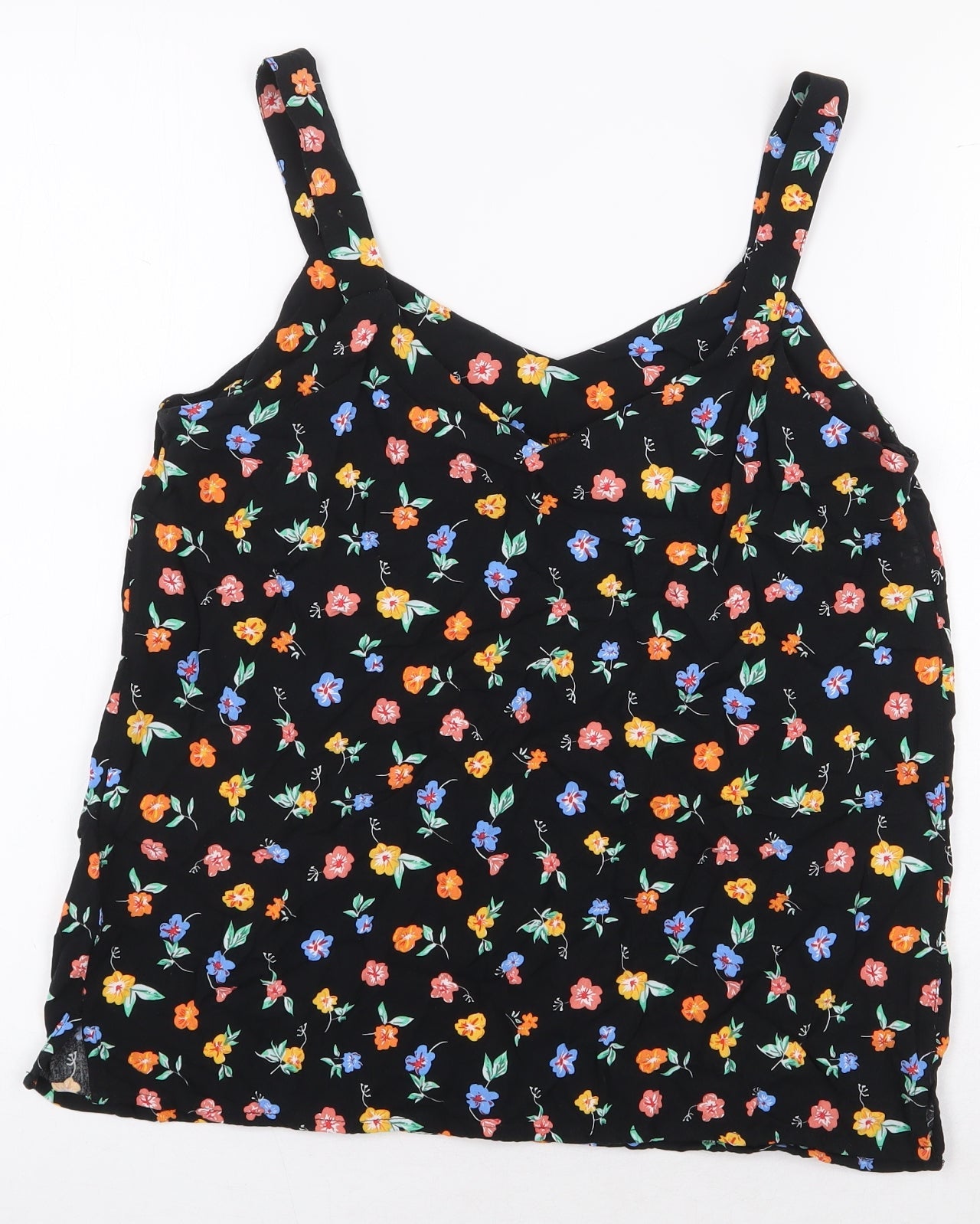 Womens UK Size 10 M&Co Black Basic Blouse