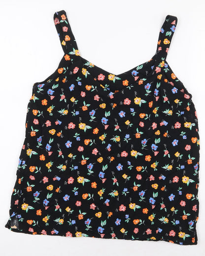 Womens UK Size 10 M&Co Black Basic Blouse