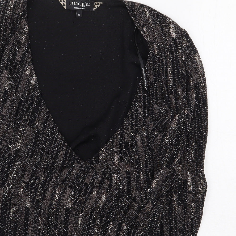 Womens UK Size 10 Principles Brown Basic Blouse