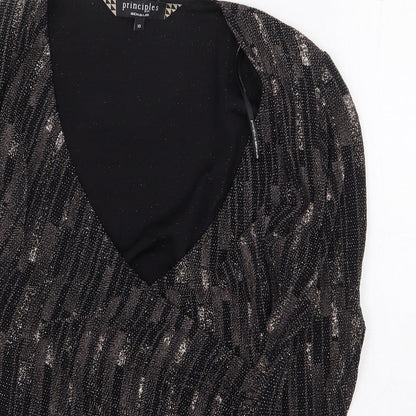 Womens UK Size 10 Principles Brown Basic Blouse