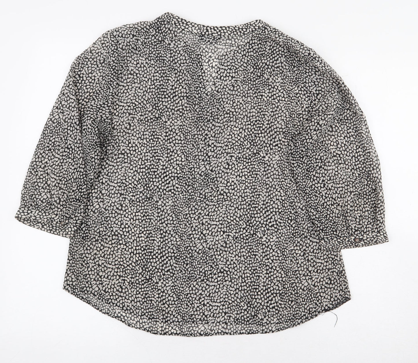 Womens UK Size 14 M&Co Grey Basic Blouse