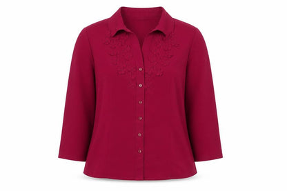 CC Womens Purple Polyester Basic Button-Up Size 10 Collared