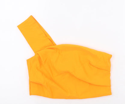 Womens UK Size M Zara Orange Cropped Blouse
