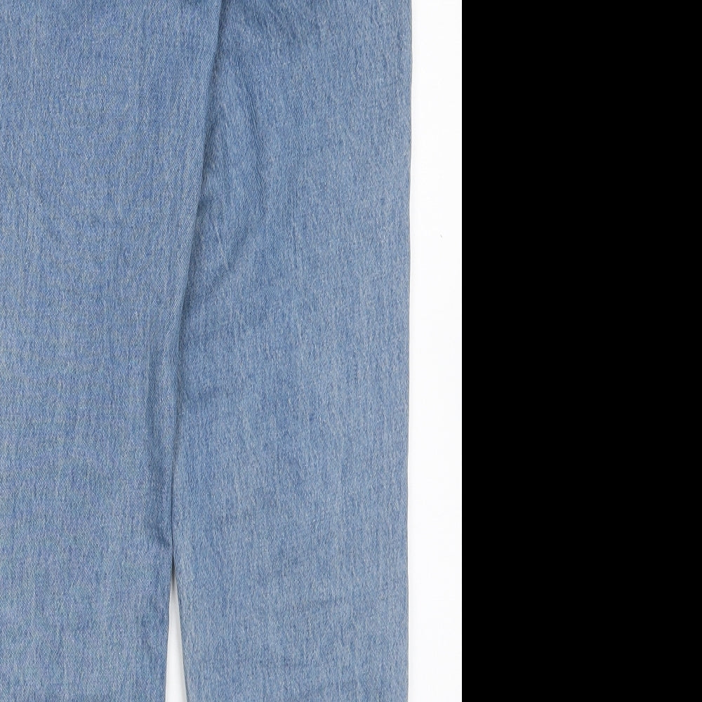 ASOS Womens Blue Cotton Straight Jeans Size 25 in L30 in Regular Button