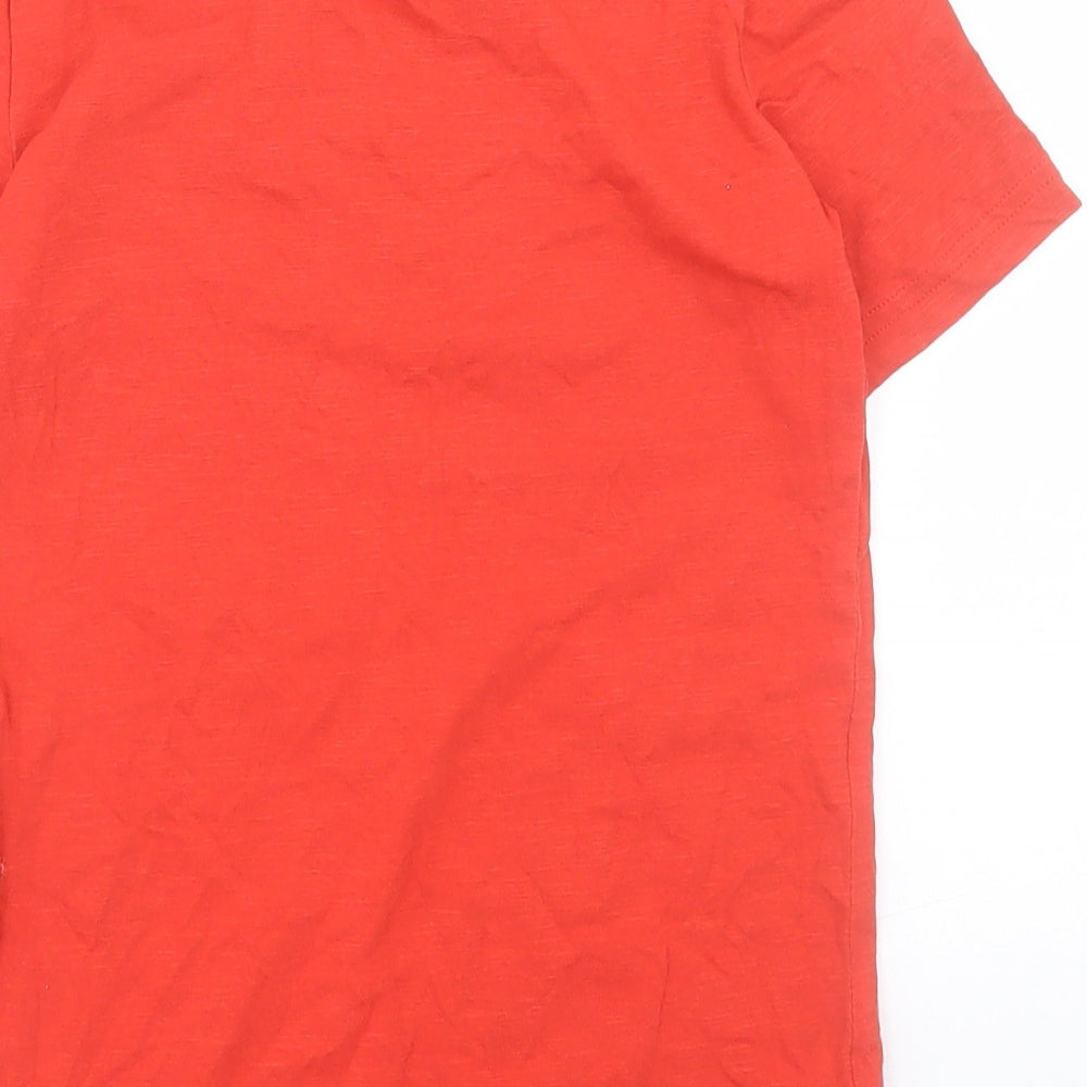 TU Boys Red Cotton Basic T-Shirt Size 7-8 Years Crew Neck Pullover - Sport Relief