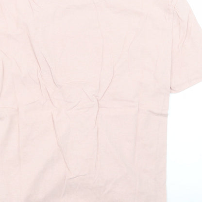 Womens UK Size S eight Pink Basic T-Shirt