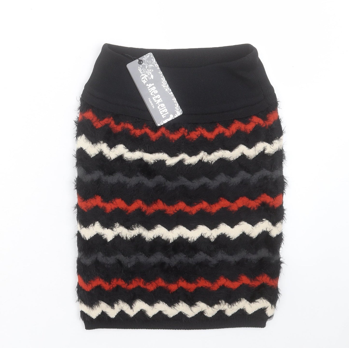 Arc-En-Ciel Womens Multicoloured Geometric Acrylic A-Line Skirt Size L - Size L/XL