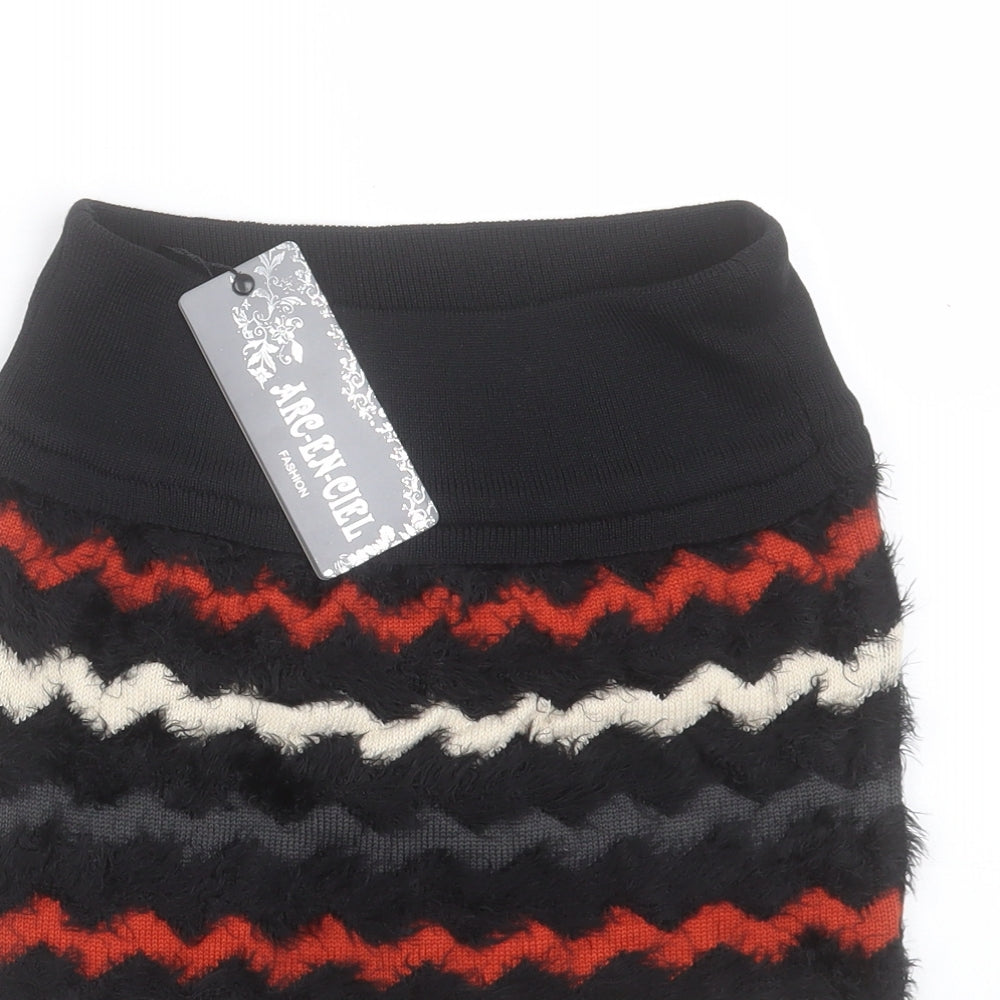 Arc-En-Ciel Womens Multicoloured Geometric Acrylic A-Line Skirt Size L - Size L/XL
