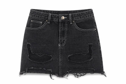 Womens UK Size 8 PRETTYLITTLETHING A-Line Denim Skirt