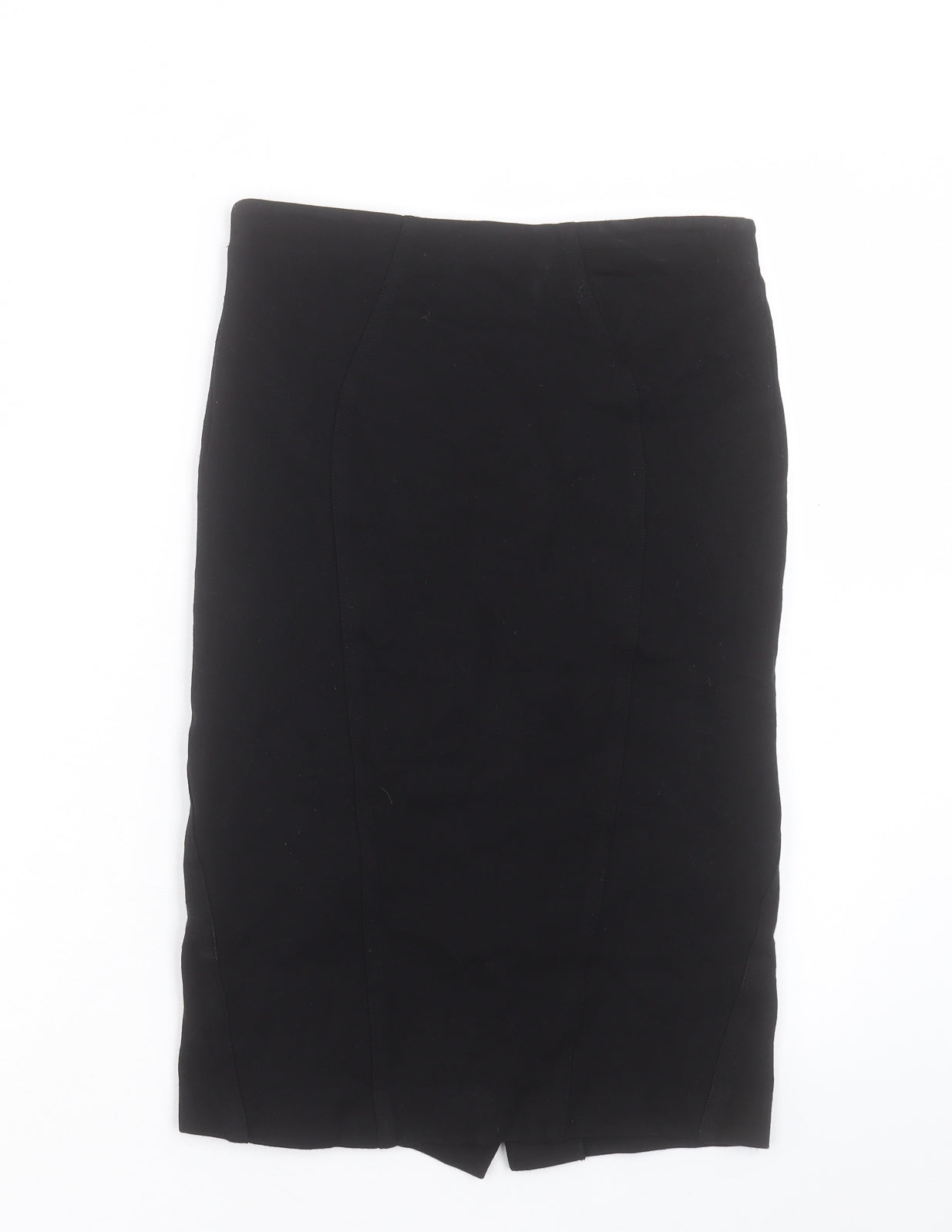 Monsoon Womens Black Polyester Straight & Pencil Skirt Size 10 Zip