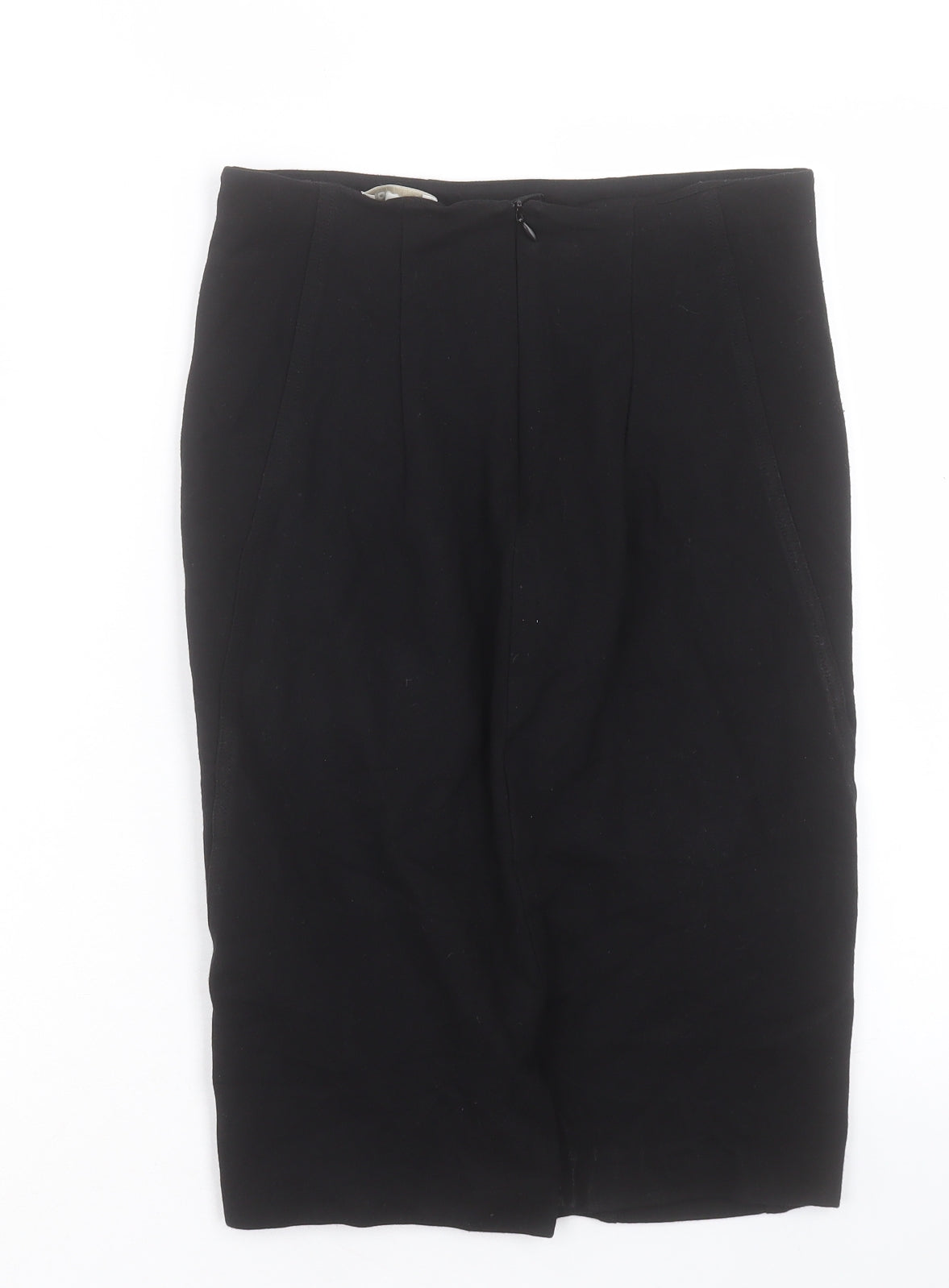 Monsoon Womens Black Polyester Straight & Pencil Skirt Size 10 Zip