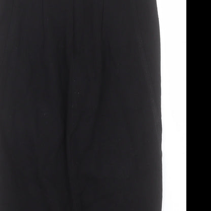 Monsoon Womens Black Polyester Straight & Pencil Skirt Size 10 Zip