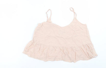 Womens UK Size 10 Topshop Pink Basic Tank