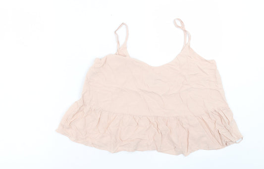 Womens UK Size 10 Topshop Pink Basic Tank