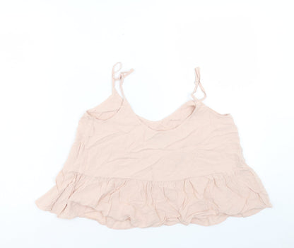 Womens UK Size 10 Topshop Pink Basic Tank