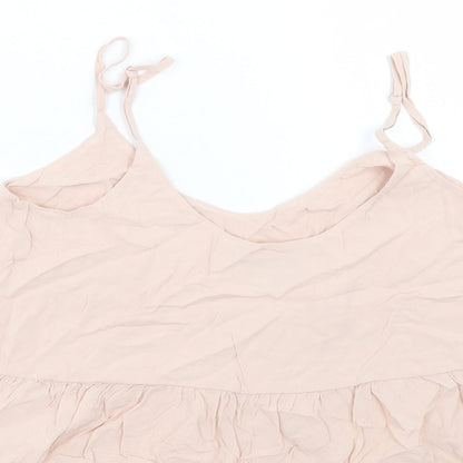 Womens UK Size 10 Topshop Pink Basic Tank