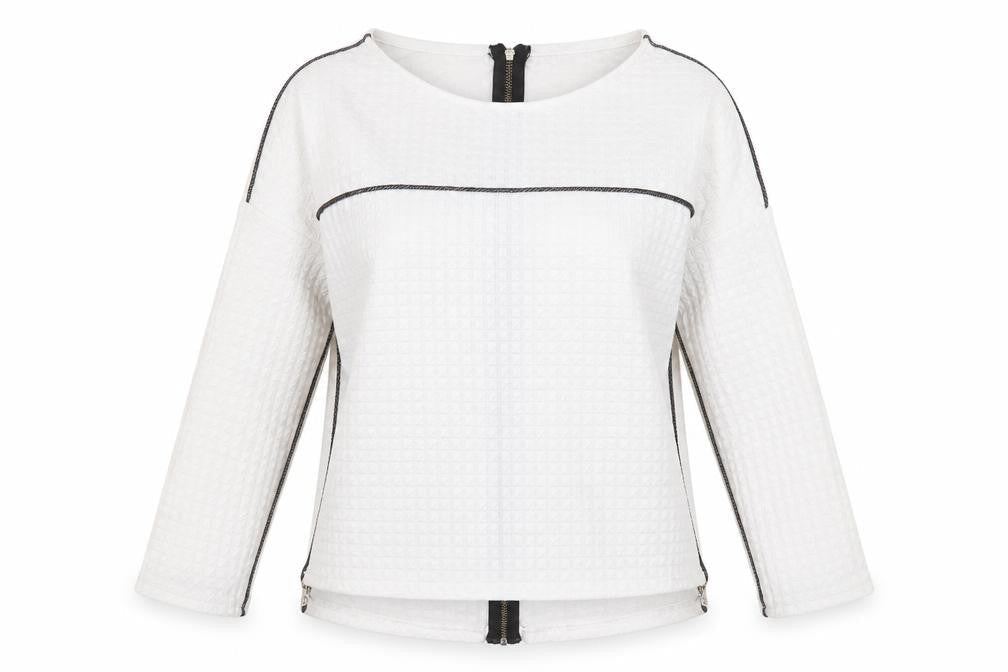 Womens UK Size 8 voyelles White Basic T-Shirt