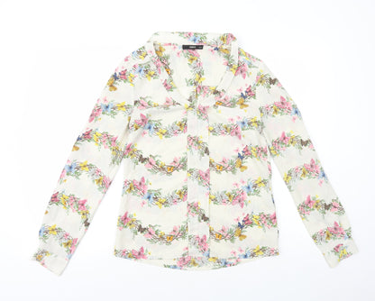 Womens UK Size 8 Oasis White Basic Blouse