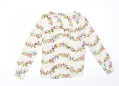 Womens UK Size 8 Oasis White Basic Blouse
