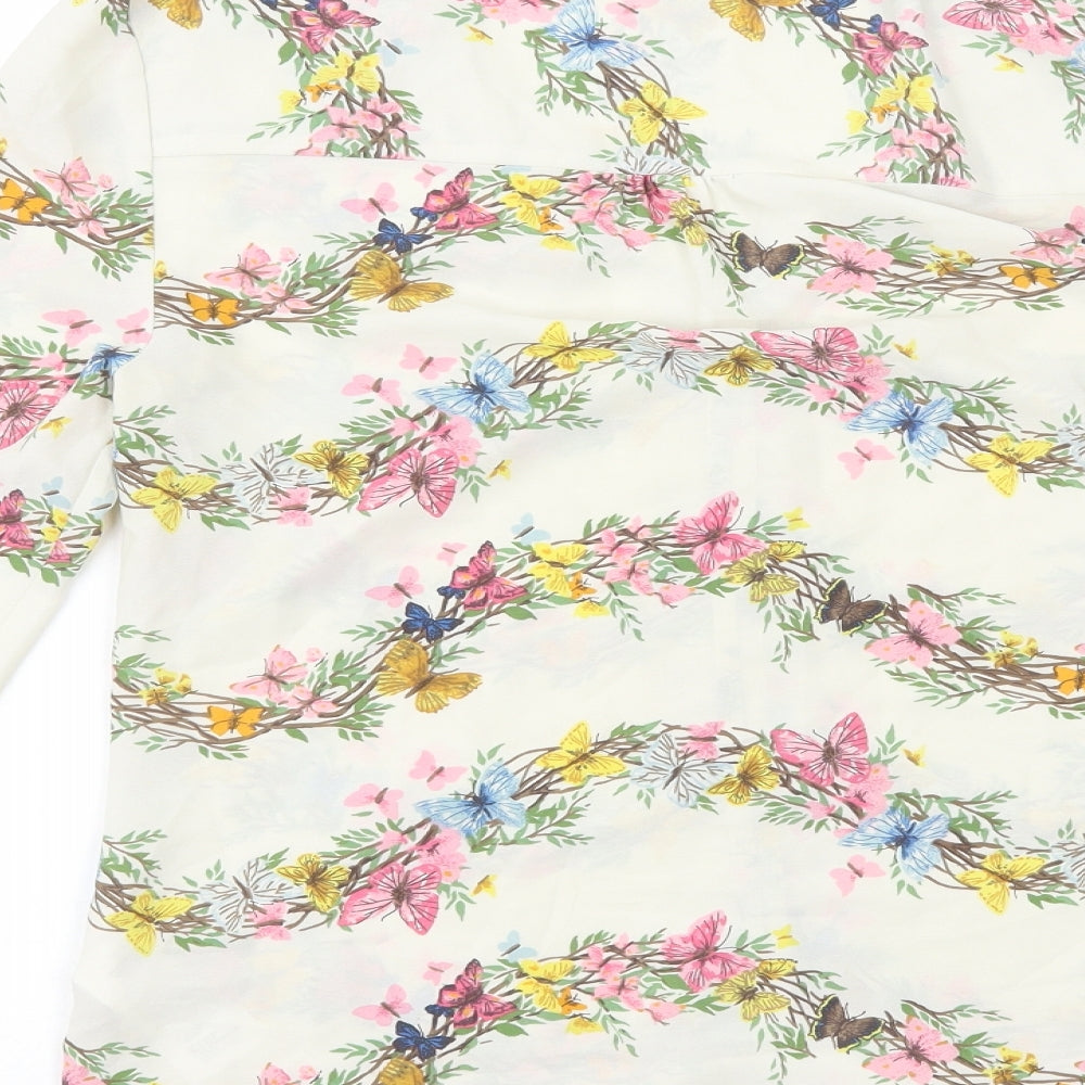 Womens UK Size 8 Oasis White Basic Blouse