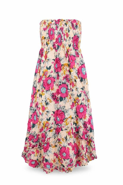 Preworn Womens Multicoloured Floral Polyester A-Line Size 6 Halter Pullover