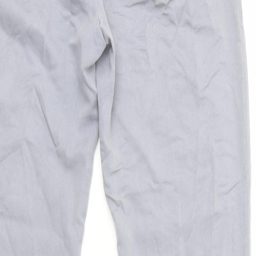 Warehouse Womens Grey Viscose Capri Trousers Size 10 L29 in Regular Zip