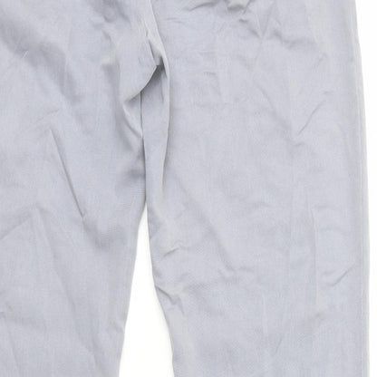 Warehouse Womens Grey Viscose Capri Trousers Size 10 L29 in Regular Zip