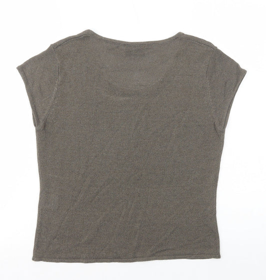 Womens UK Size 14 Alex & Co. Grey Basic T-Shirt