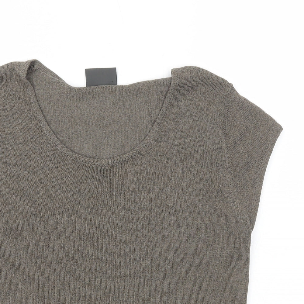 Womens UK Size 14 Alex & Co. Grey Basic T-Shirt