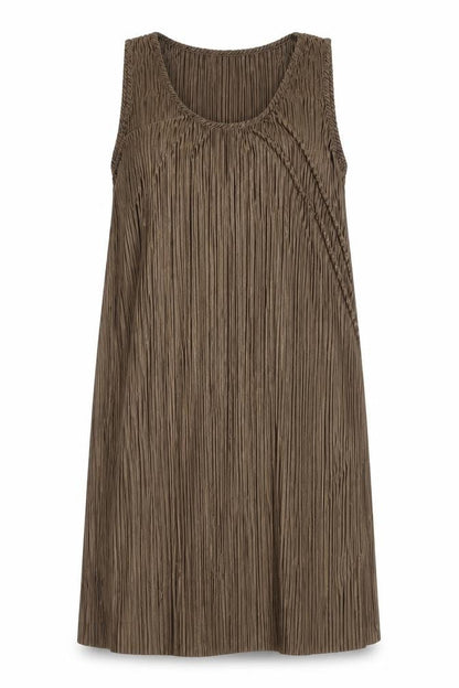 H&M Womens Brown Polyester Shift Size M Scoop Neck Pullover