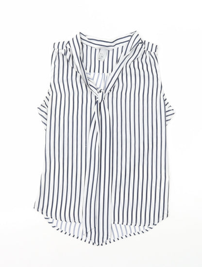 Womens UK Size 8 H&M White Basic Tank
