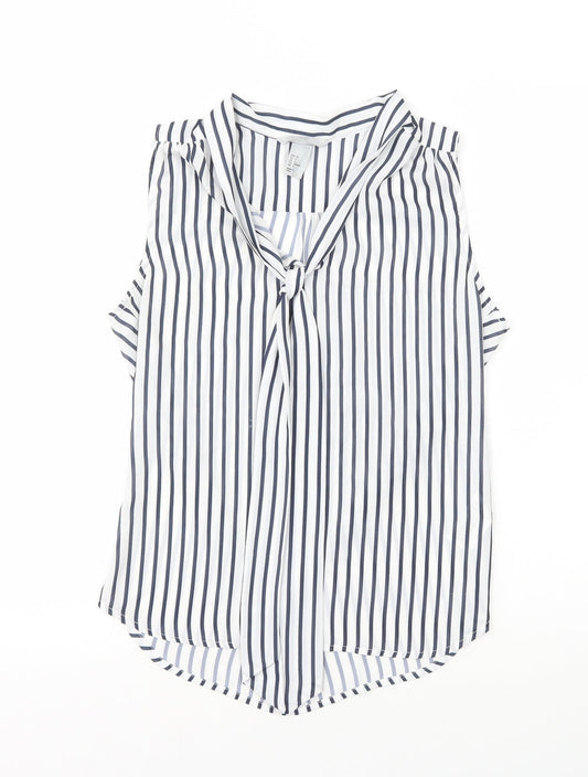 Womens UK Size 8 H&M White Basic Tank