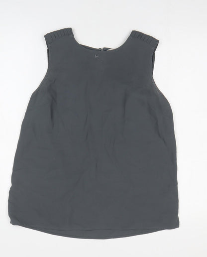 TU Womens Grey Polyester Basic Tank Size 10 Round Neck