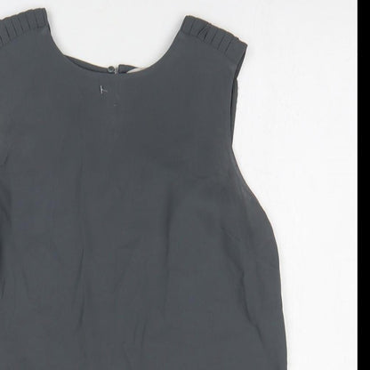 TU Womens Grey Polyester Basic Tank Size 10 Round Neck