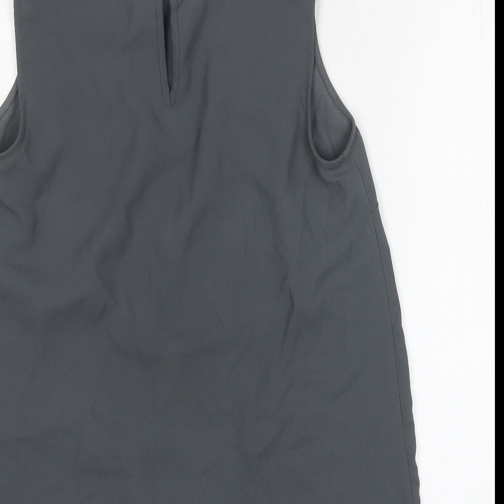 TU Womens Grey Polyester Basic Tank Size 10 Round Neck